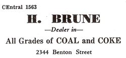 Brune business card ad